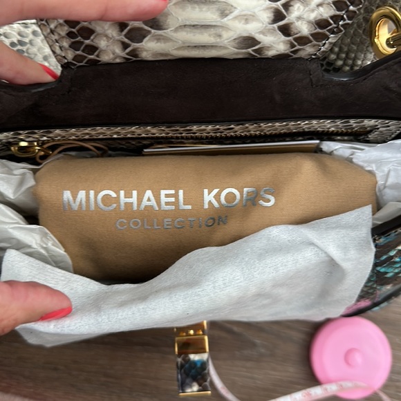 NWT Michael Kors Collection Hand Painted Python Bag - Picture 7 of 10